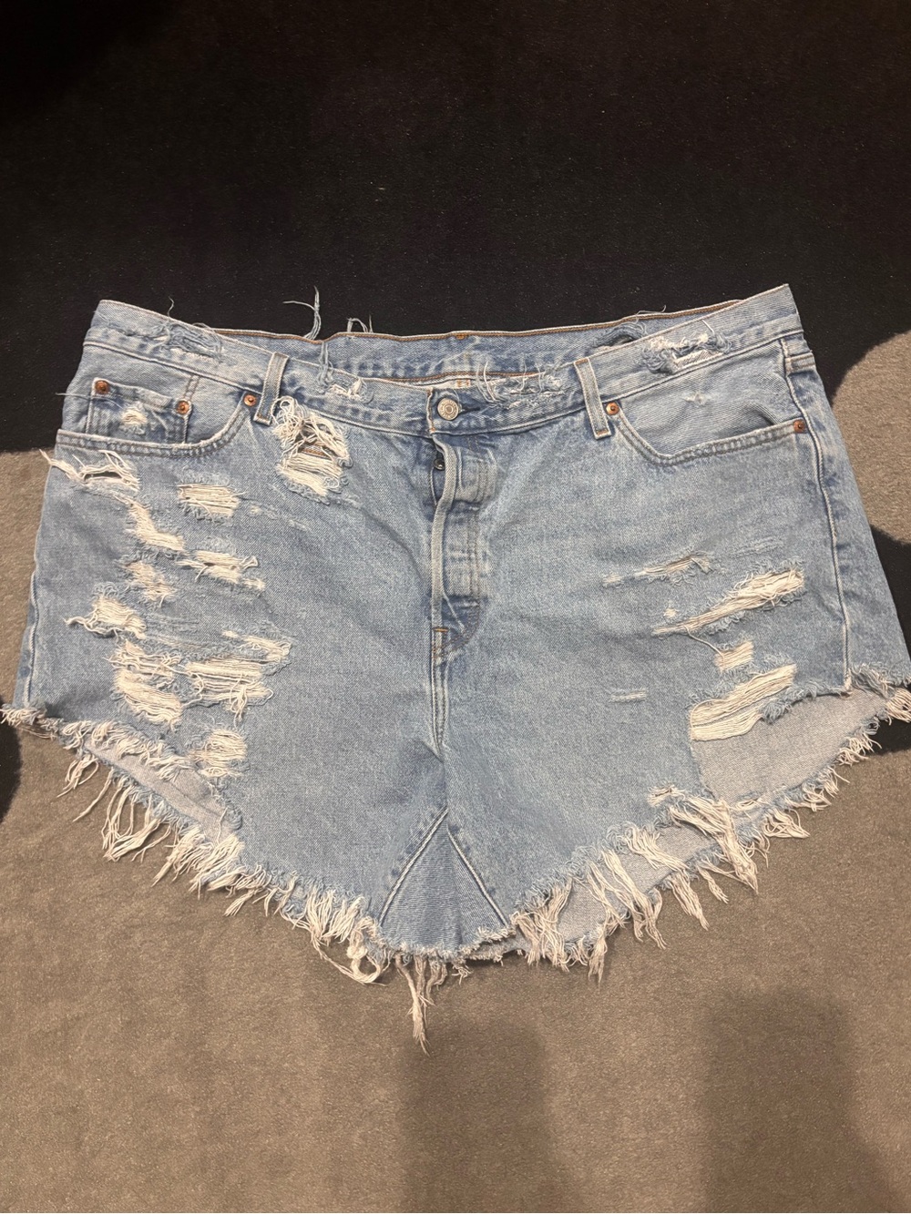 Levi’s Distressed Light Blue Denim Women’s Shorts